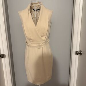 Bebe Cream Strapless Dress